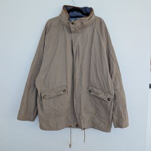 Forelli Gorpcore Construction Khaki Full Zip Chore Distressed Jacket Sz Est 2-3X